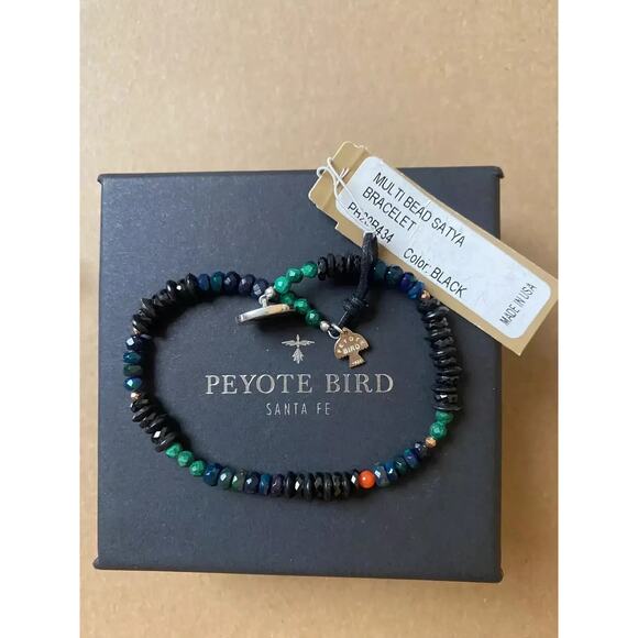 Peyote bird sante fe multi bead satya bracelet black